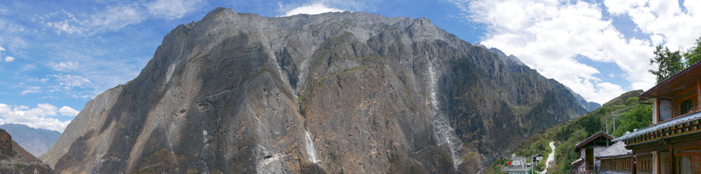 Yulong Mountain as seen from Tibet Guesthouse, Lower Tiger Leaping Gorge