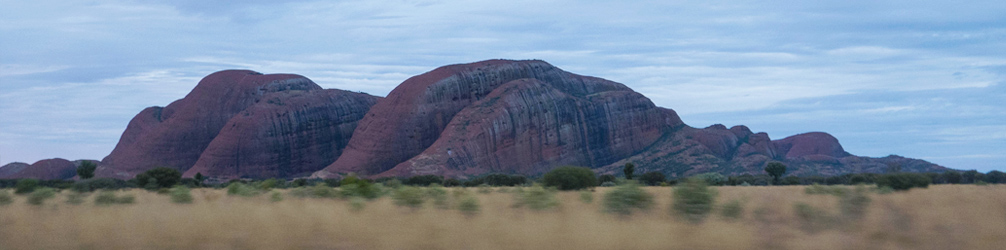 Kata Tjuta taken from the road just after sundown